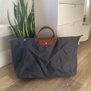 Longchamp Le Pliage XL Travel Tote in Grey